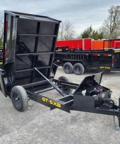 SLE Dump Trailers Hydraulic Dump Trailer 5' X 8' With Brake 24 Inch Sides