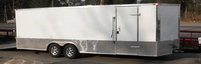 SLE Enclosed Trailers Enclosed Trailer 8.5'x24' White - Cargo Bike Car Hauler Storage 6 SLE Enclosed Trailers Enclosed Trailer 8.5'x24' White - Cargo Bike Car Hauler Storage - Image 4