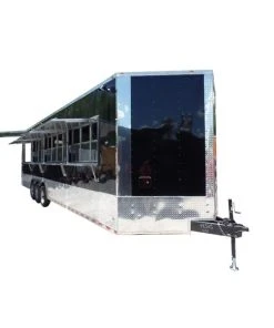 SLE Concessions 8.5' X 32' Concession Food Trailer Black With Appliances