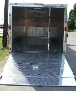 Alternative view of SLE Enclosed Trailers Enclosed Trailer 8.5'x26' Red - Motorcycle Car Lawn Equipment Hauler Storage