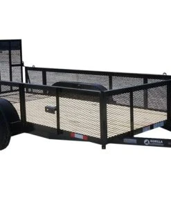 SLE Utility Trailers 6.4x14 Straight Deck Tandem Axle Utility Trailer 2ft Mesh Side