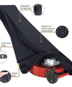 Alternative view of Classic Accessories Classic 73117-GW20 Lawn Mower Cover For 20" Greenworks Mowers Black