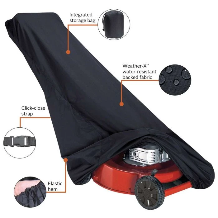 Classic Accessories Classic 73117-TB Lawn Mower Cover For Troy-Bilt Walk-Behind Mowers Black 4 Classic Accessories Classic 73117-TB Lawn Mower Cover For Troy-Bilt Walk-Behind Mowers Black - Image 2