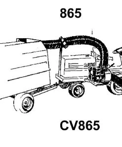Trac Vac 865 Lawn Mower Bagger Vacuum Pull Behind 8 Hp Briggs -Husqvarna Sales Store 865 1