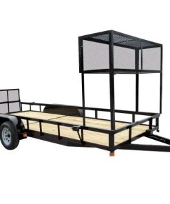 SLE Utility Trailers Utility Trailer 6.4' X 18' Tandem Dovetail With Cage
