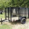 SLE Utility Trailers 5x8 Straight Deck Utility Trailer With 4ft Mesh Side 3500lb Axle -Husqvarna Sales Store dsc00393