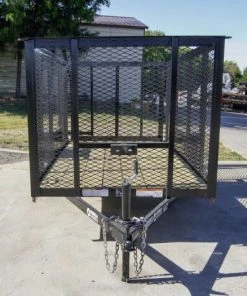 Alternative view of SLE Utility Trailers 5x10 Straight Deck Utility Trailer 4ft Mesh Sides 3500lb