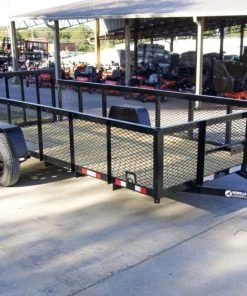 SLE Utility Trailers 6.4x14 Dovetail Utility Trailer With 2ft Mesh Sides 3,500lb Axle
