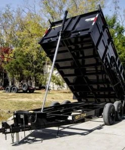 SLE Dump Trailers 7x14 Telescopic Dump Trailer With 4ft Sides (2) 7K Axles