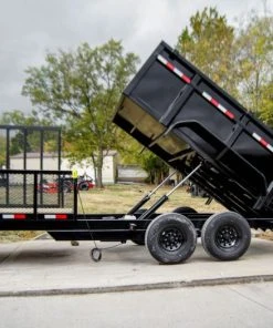 SLE Dump Trailers 7x20 Hybrid Dump Utility Trailer With 3ft Sides Equipment (2) 7K Axles
