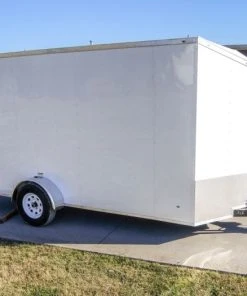 SLE Enclosed Trailers 6x14 White Slant Top V-Nose Enclosed Trailer 3,500lb Axle -Husqvarna Sales Store dsc01279 1