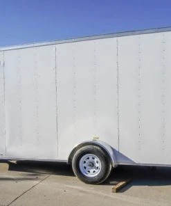 SLE Enclosed Trailers 6x14 White Slant Top V-Nose Enclosed Trailer 3,500lb Axle -Husqvarna Sales Store dsc01282 1