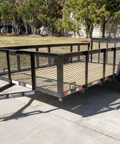 SLE Utility Trailers 6.4x12 Dovetail Utility Trailer 2ft Mesh Side 3,500lb Axle