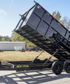Alternative view of SLE Dump Trailers 7' X 16' Hydraulic Dump Trailer With 4' Sides (2) 7K Axles
