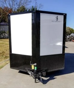 Alternative view of SLE Enclosed Trailers 7x14 Enclosed Trailer White V-Nose Blackout Package (2) 3,500lb Axles