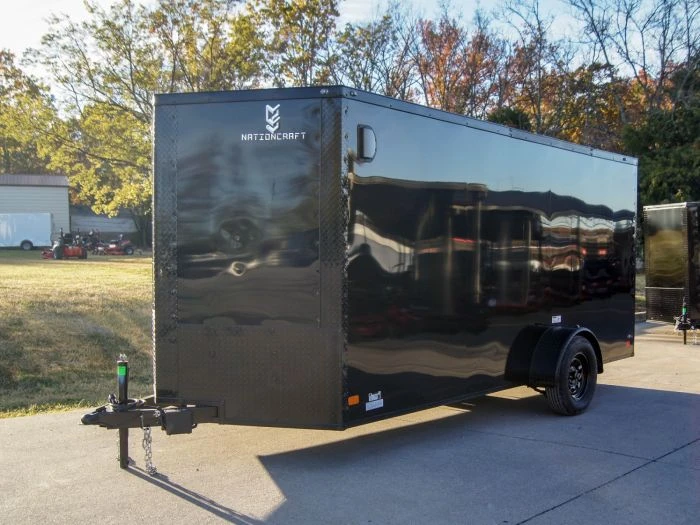 SLE Enclosed Trailers 7x14 Enclosed Trailer Black V-Nose Blackout Package 3,500lb Axle Storage 4 SLE Enclosed Trailers 7x14 Enclosed Trailer Black V-Nose Blackout Package 3,500lb Axle Storage - Image 2