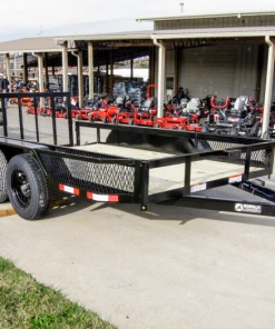 SLE Utility Trailers 6.4x12 Dovetail Utility Trailer With Side Baskets (2) 3500lb Axles