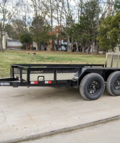 SLE Utility Trailers 6.4x12 Dovetail Utility Trailer With 1ft Mesh Sides (2) 3,500lb Axles