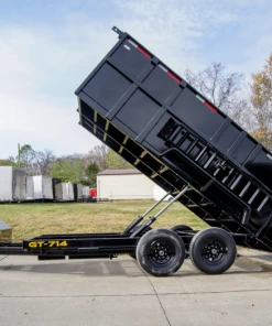 Alternative view of SLE Dump Trailers 7x14 Hydraulic Dump Trailer With 4ft Sides (2) 7K Axles