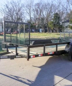 SLE Utility Trailers 7' X 14' Tandem Axle Dovetail Utility Trailer With Side Gate
