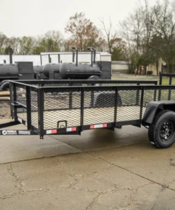 SLE Utility Trailers 5x12 Dovetail Utility Trailer With 2ft Mesh Sides 3,500lb Axle