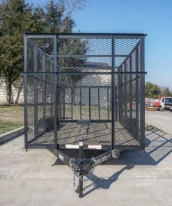 SLE Utility Trailers 6.4x14 - 6ft Mesh Side Tandem Dovetail Utility Trailer