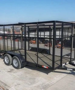 SLE Utility Trailers 6.4x14 - 6ft Mesh Side Tandem Dovetail Utility Trailer -Husqvarna Sales Store dsc02417 2