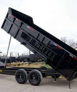 Alternative view of SLE Dump Trailers 7x16 Telescopic Dump Trailer With 3ft Sides (2) 7K Axles