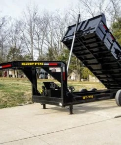 SLE Dump Trailers 7x16 Gooseneck Telescopic Dump Trailer With 2ft Sides (2) 7K Axles