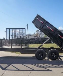 Alternative view of SLE Dump Trailers 7x20 Hybrid Utility Dump Trailer 2ft Sides With Box (2) 7K Axles