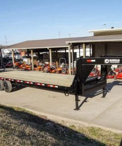 SLE Utility Trailers 8.5x30 IBeam Gooseneck Deckover Trailer (2) 7K Axles Stand-Up Ramps