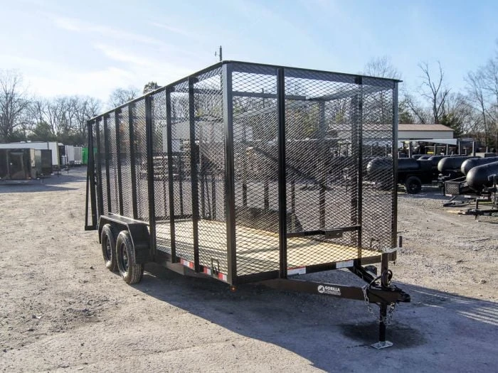 SLE Utility Trailers 6.4x16 Straight Deck Utility Trailer 6ft Mesh Sides (2) 3,500lb Axles 4 SLE Utility Trailers 6.4x16 Straight Deck Utility Trailer 6ft Mesh Sides (2) 3,500lb Axles - Image 2