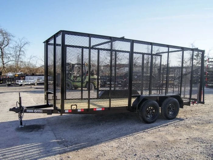 SLE Utility Trailers 6.4x16 Straight Deck Utility Trailer 6ft Mesh Sides (2) 3,500lb Axles 6 SLE Utility Trailers 6.4x16 Straight Deck Utility Trailer 6ft Mesh Sides (2) 3,500lb Axles - Image 4