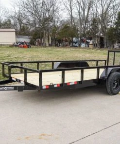 SLE Utility Trailers 6.4x16 Tube Top Dovetail Utility Trailer (2) 3,500lb Axles