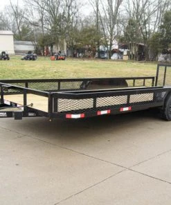 SLE Utility Trailers 7x20 Dovetail Utility Trailer With Side Baskets (2) 3,500lb Axles