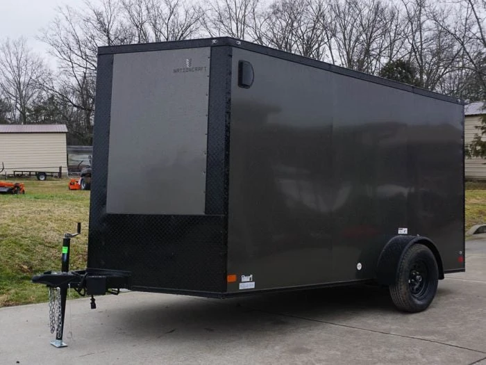 SLE Enclosed Trailers 7x12 Enclosed Trailer Charcoal V-Nose Blackout Package 3,500lb Axle Storage 5 SLE Enclosed Trailers 7x12 Enclosed Trailer Charcoal V-Nose Blackout Package 3,500lb Axle Storage - Image 3