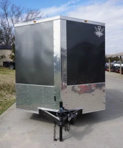 Alternative view of SLE Enclosed Trailers 7x12 Enclosed Charcoal Trailer With Silver ATP 3500lb Axle Storage