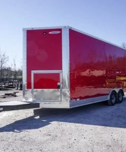 SLE Concessions Enclosed Trailer 8.5' X 20' Custom Red Event Storage