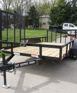 Alternative view of SLE Utility Trailers 6.4x14 Tandem Dovetail Utility Trailer With Side Gate