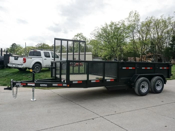 SLE Dump Trailers 7x16 Hybrid Hydraulic Dump Trailer With 2ft Sides (2) 6K Axles 3 SLE Dump Trailers 7x16 Hybrid Hydraulic Dump Trailer With 2ft Sides (2) 6K Axles