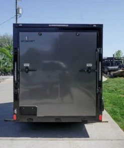 SLE Enclosed Trailers 6x12 Enclosed Trailer Charcoal V-Nose Blackout Package 3,500lb Axle Storage -Husqvarna Sales Store dsc06378 1