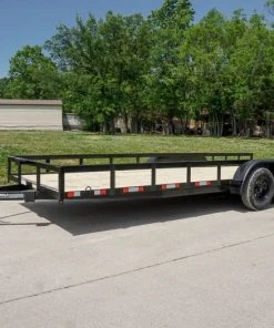 SLE Utility Trailers 7x20 Straight Deck Utility Trailer With No Gate (2) 3,500 Axles