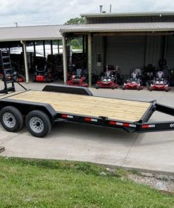 SLE Utility Trailers 7x16 IBeam Equipment Trailer (2) 5200lb Axles With Stand-Up Ramps