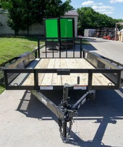 SLE Utility Trailers 6.4x16 Dovetail Utility Trailer With Side Baskets (2) 3500lb Axles