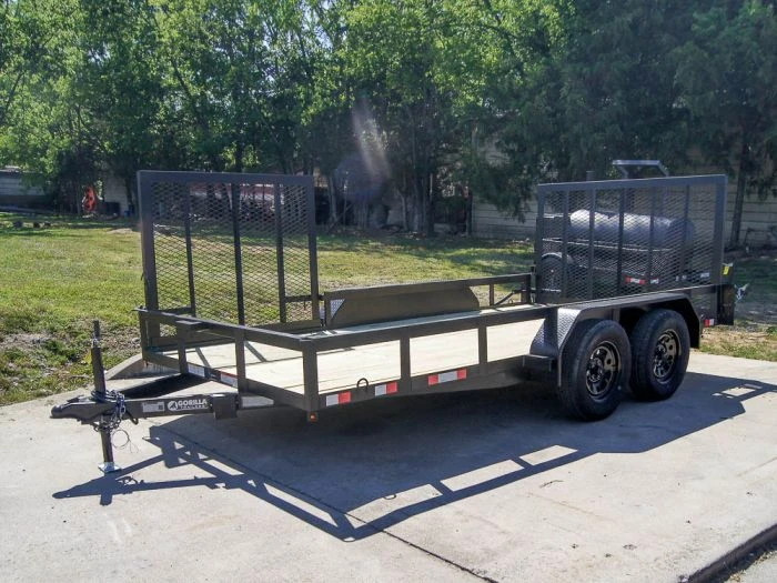 SLE Utility Trailers 7x14 Straight Deck Utility Trailer With Side Gate (2) 3500lb Axles 5 SLE Utility Trailers 7x14 Straight Deck Utility Trailer With Side Gate (2) 3500lb Axles - Image 3