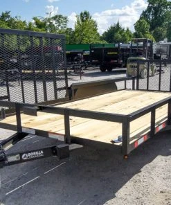 Alternative view of SLE Utility Trailers 7x16 Dovetail Utility Trailer With Side Gate (2) 3500lb Axle