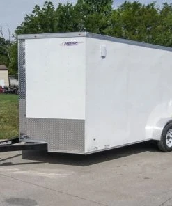 Alternative view of SLE Enclosed Trailers 7x16 White V-Nose Enclosed Trailer With Elect Pkg (2) 3500lb Axle Storage