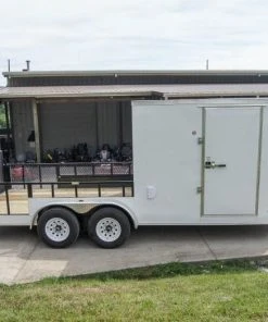 SLE Utility Trailers 7x18 Hybrid Enclosed Trailer With Side Door (2) 5,200lb Axles Storage