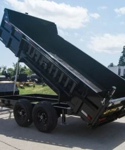 SLE Dump Trailers 7x14 Telescopic Dump Trailer With 2ft Sides (2) 7K Axles