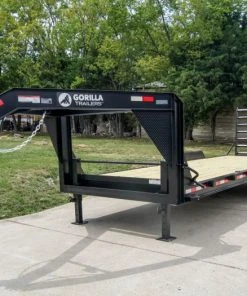 SLE Utility Trailers 7x22 Gooseneck Equipment Trailer (2) 7K Axles Standup Ramps